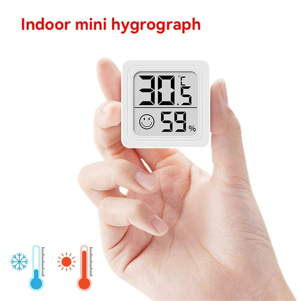 Digital Hygrometer Probe - Termómetro Digital LCD portátil, higrómetro, reloj