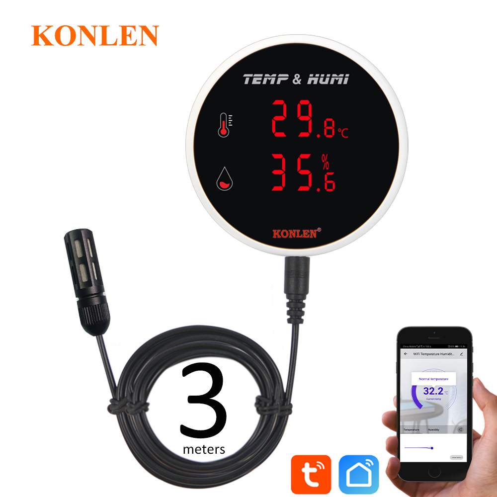 Digital Hygrometer Probe - Tuya-Sensor de temperatura y humedad WIFI,