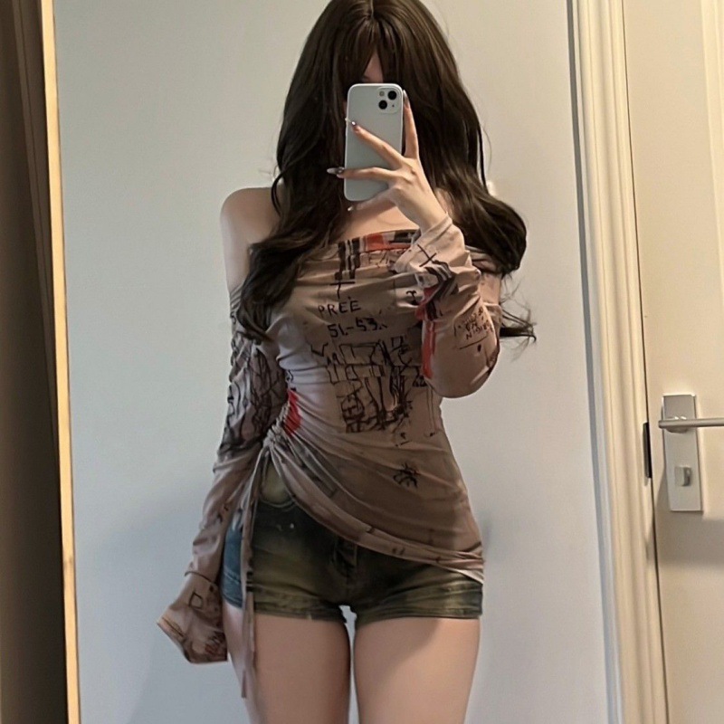 Screen Top Mesh - Camiseta de manga larga estilo Spicy