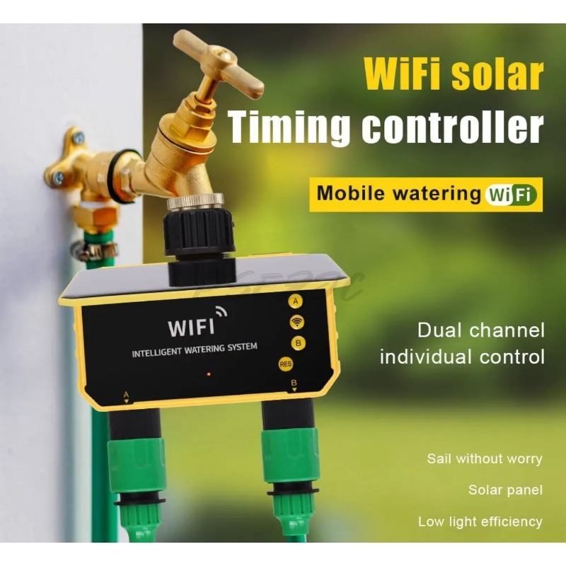 Controlador de Riego con Válvu - Timer Dual Outlet reseña y precio